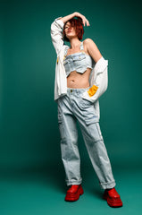 ELIZA DENIM CORSET TOP
