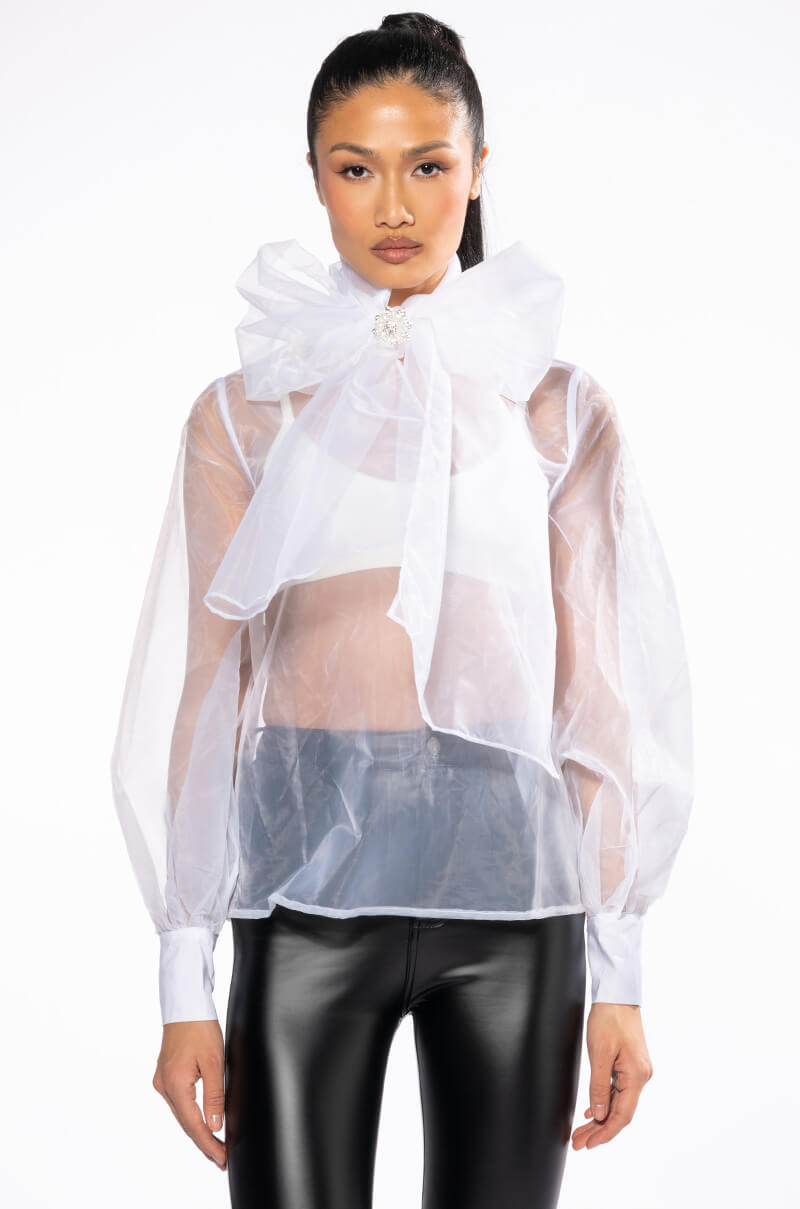 ELIZA MULTI WEAR SHEER BLOUSE