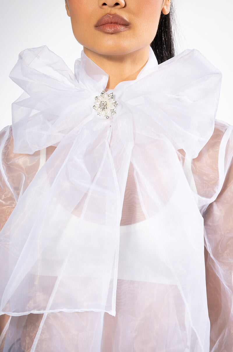 ELIZA MULTI WEAR SHEER BLOUSE