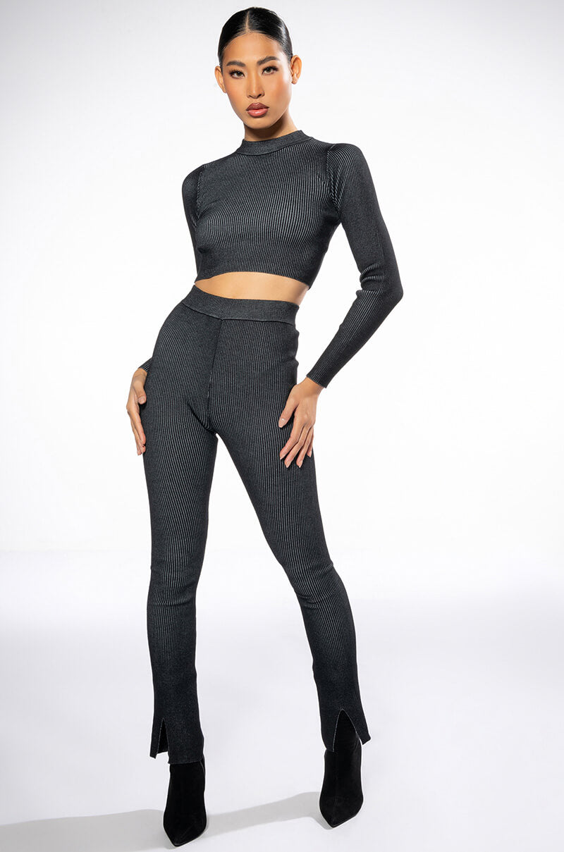 ELLA LONG SLEEVE CROPPED SWEATER