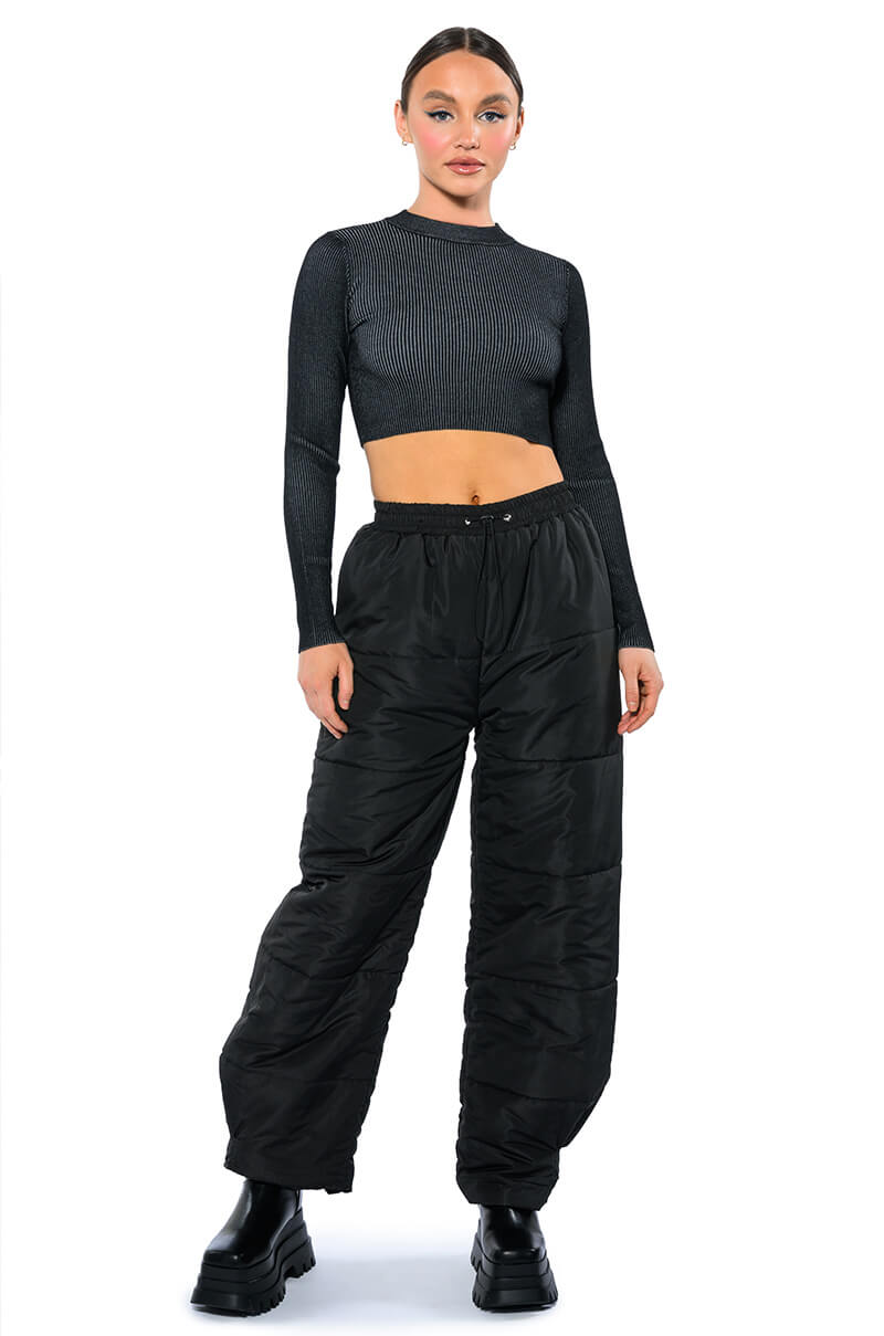 ELLA LONG SLEEVE CROPPED SWEATER