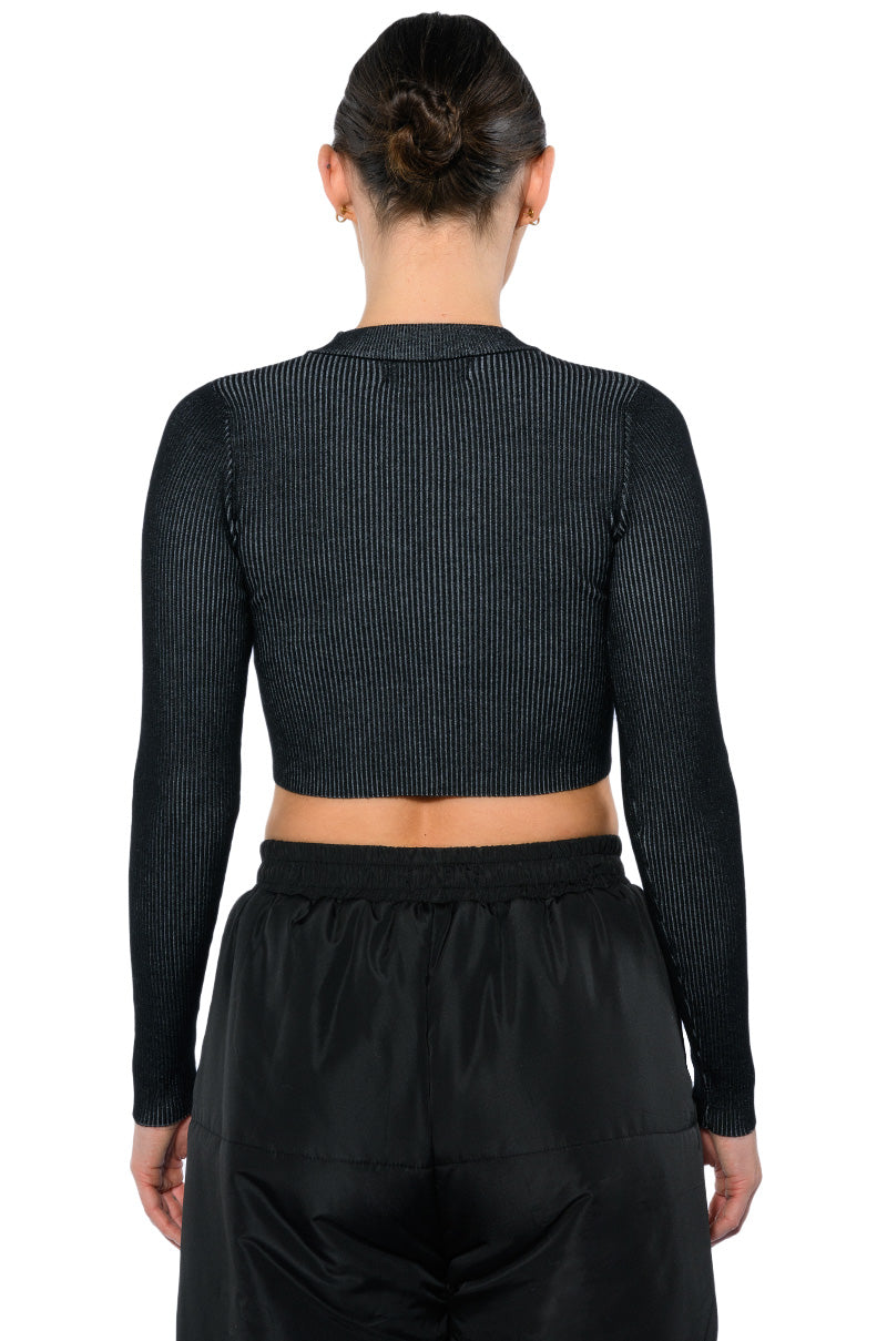 ELLA LONG SLEEVE CROPPED SWEATER
