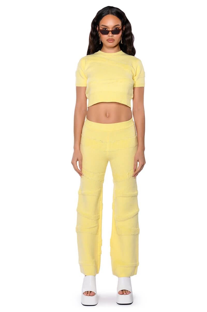 CARISSA COZY KNIT WIDE LEG PANT