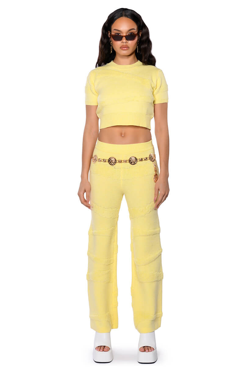 CARISSA COZY KNIT WIDE LEG PANT
