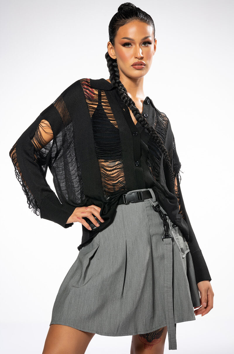 EMERSON KNITTED BUTTON DOWN TOP