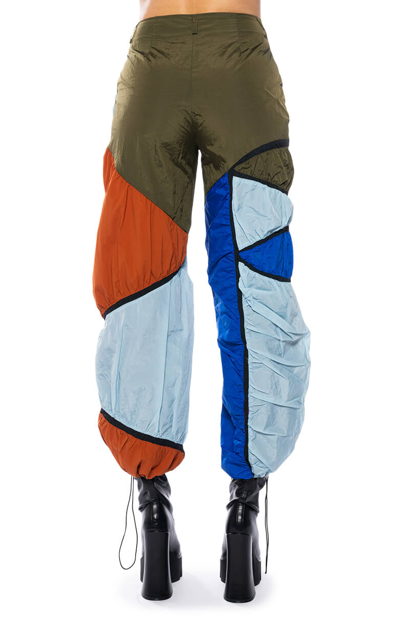 ENJOY THE RIDE MULTICOLORED RUCHED PANTS