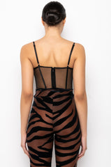 ESME MESH CORSET BODYSUIT