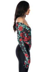 EVENING ROMANCE BODYSUIT WITH GLOVES