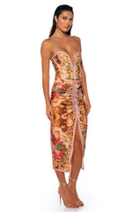 EVOLVE FRONT SLIT MIDI SKIRT