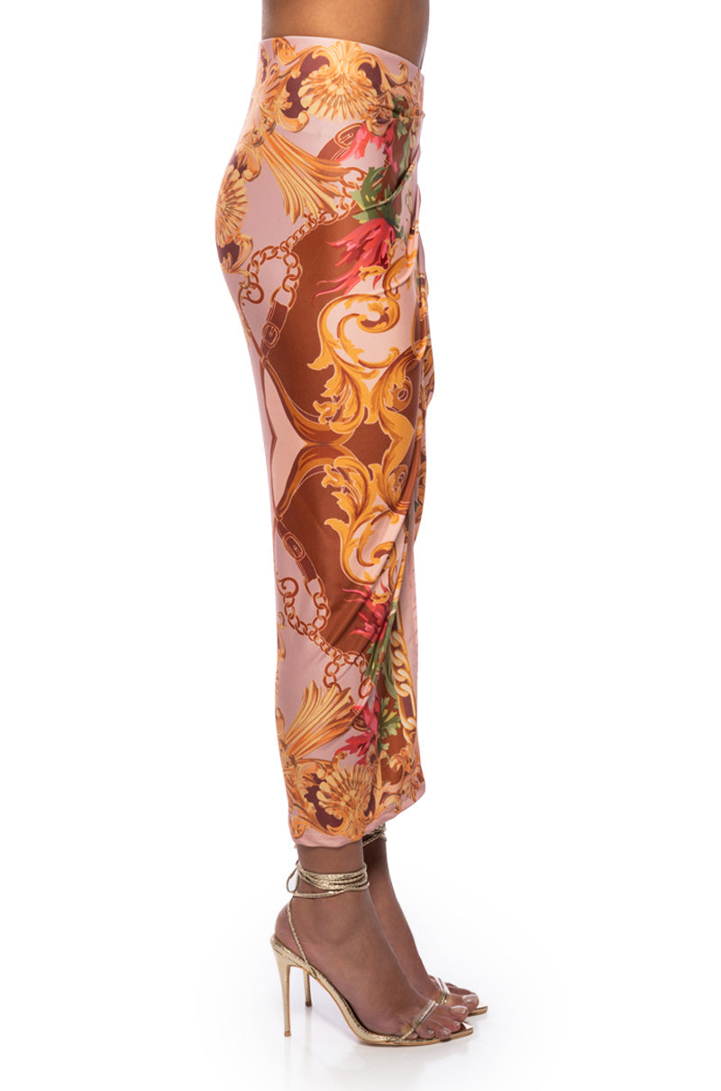 EVOLVE FRONT SLIT MIDI SKIRT