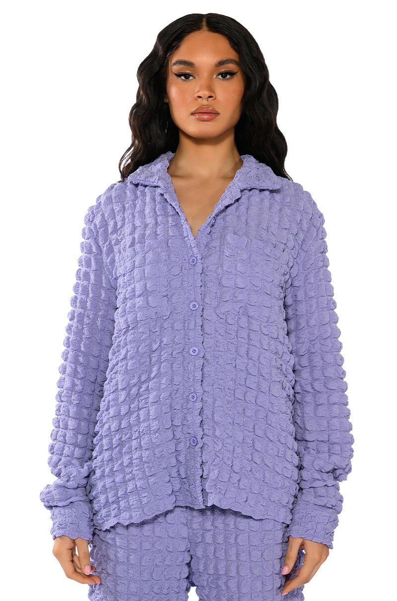 EXISTING LOUDLY TEXTURED BUTTON DOWN TOP
