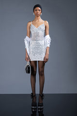 EXPENSIVE LIL TING RHINESTONE MINI DRESS