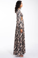 CHAIN BELT BROWN TONE MAXI BELT