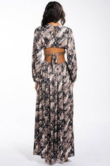 CHAIN BELT BROWN TONE MAXI BELT