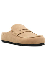 Cayson Loafer Slides Taupe Faux Suede