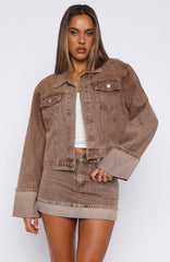 Charlotte Denim Mini Skirt Tan Wash