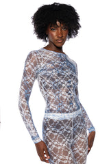 FADED DENIM MESH SET