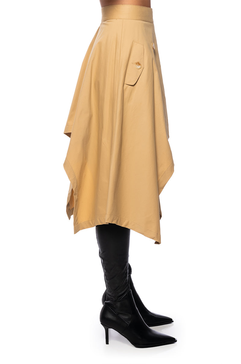 FALL FORWARD TRUMPT MAXI SKIRT