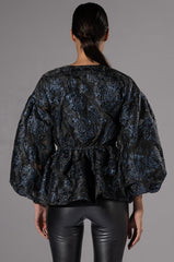 FIELD OF ROSES BROCADE BLOUSE