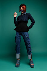 FINEST MOMENT PEPLUM DETAIL SWEATER