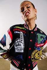 FIRST ROW COLLEGE DROPOUT PATCH BOMBER