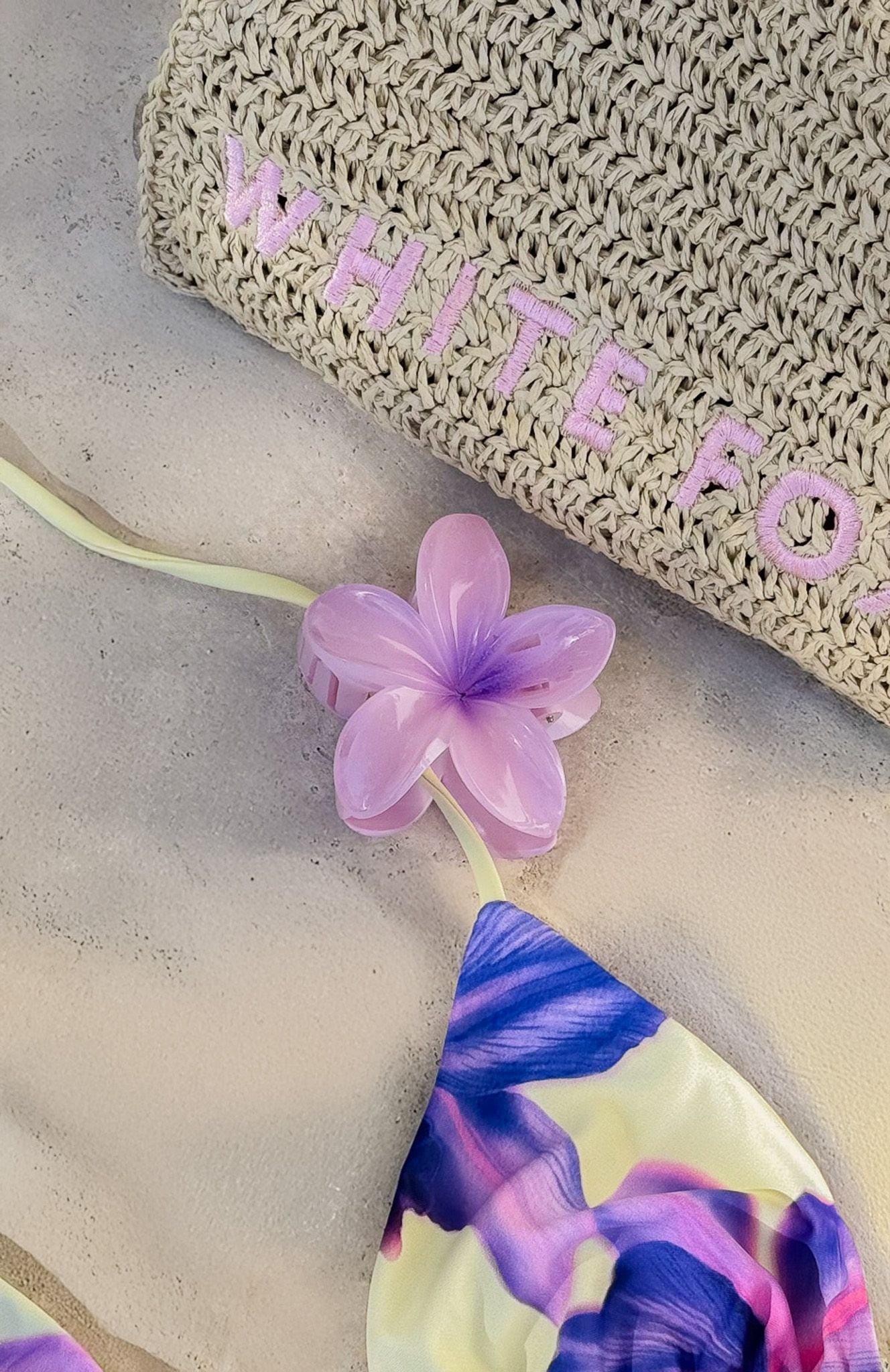 Floral Charm Hair Clip Lilac