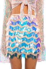FLASH ON PLEASE SEQUIN MINI SKIRT