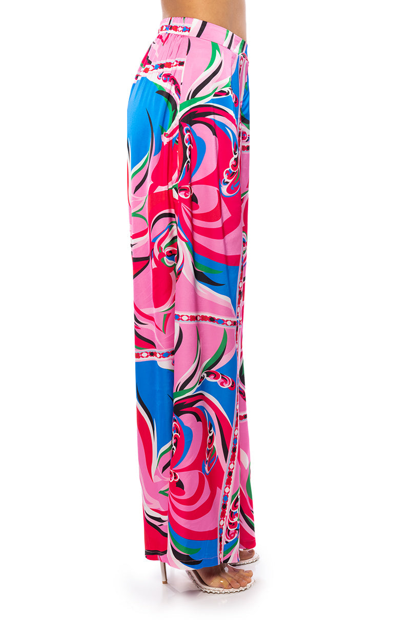 FLORENCE SATIN PRINTED PALAZZO PANT
