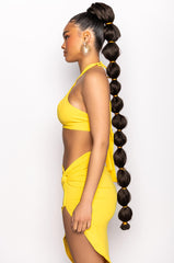 FLY GAL CUTOUT HALTER CROP TOP