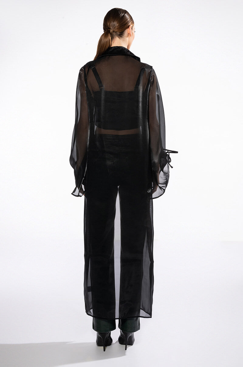FOR ONCE MESH LONG DUSTER