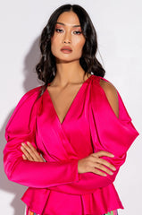 FOREVER PEPLUM BLOUSE
