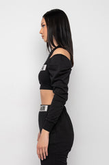 FU VERY MUCH COLD SHOULDER SWEATSHIRT