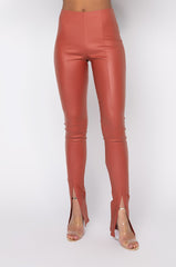 FULL OF SECRETS VEGAN LEATHER TROUSER