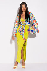 FUN IN THE SUN SATIN BLOUSE