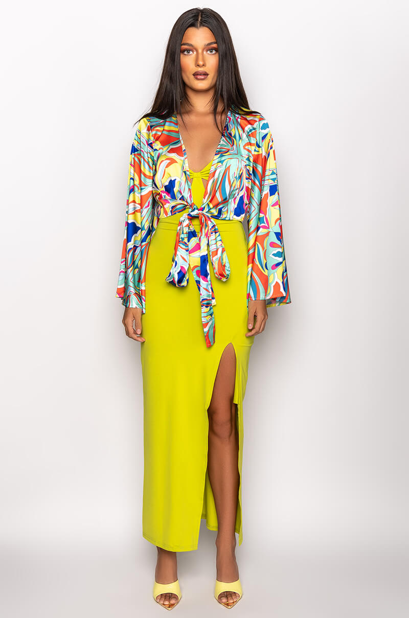 FUN IN THE SUN SATIN BLOUSE