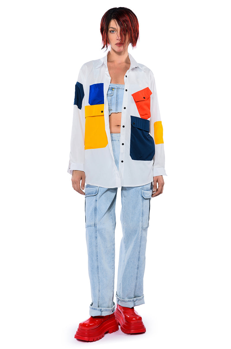 FUNKY FIERCE POCKET BUTTONDOWN