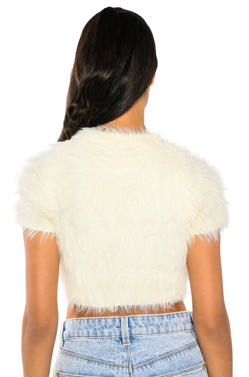 FUZZY MOOD SHORT SLEEVE TOP