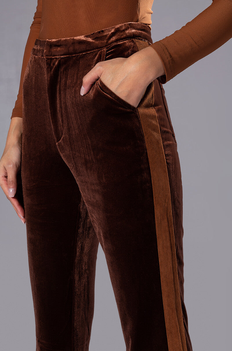 GABRIELLE VELVET FLARE TROUSER
