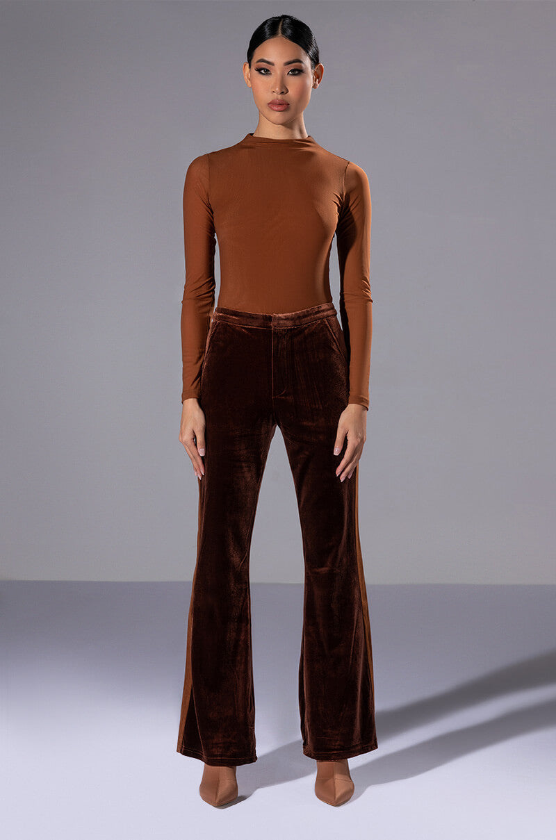 GABRIELLE VELVET FLARE TROUSER