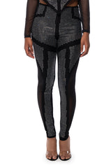 GALACTIC WORLD EMBELLISHED MESH LEGGING