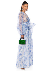 GARDENIA CHIFFON TIE FRONT BLOUSE
