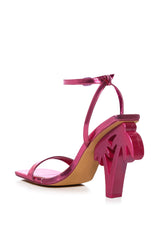 GETAWAY PINK PALM TREE HEEL SANDAL