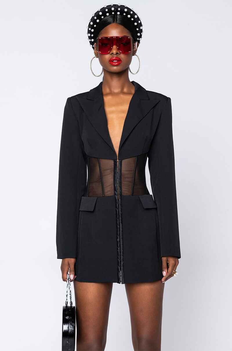 BEIBS IN THE TRAP CORSET BLAZER