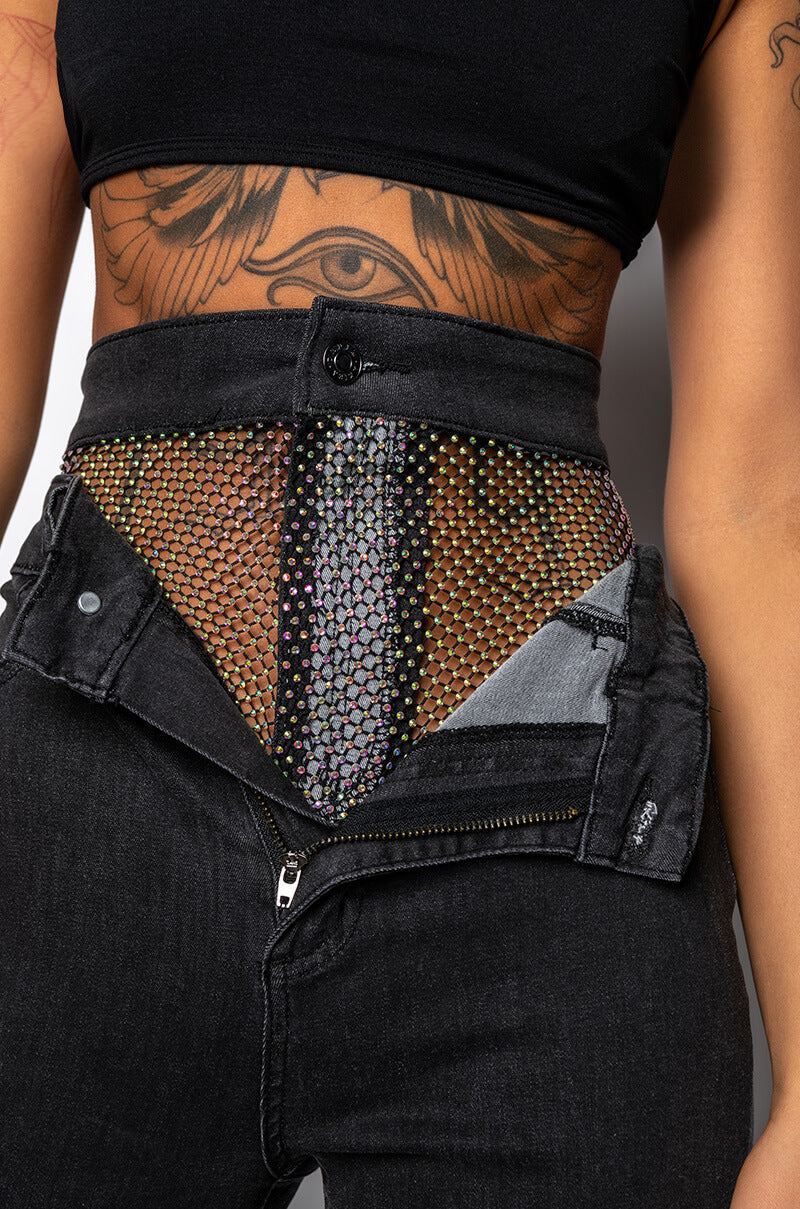 GIMME MORE RHINESTONE SKINNY JEANS