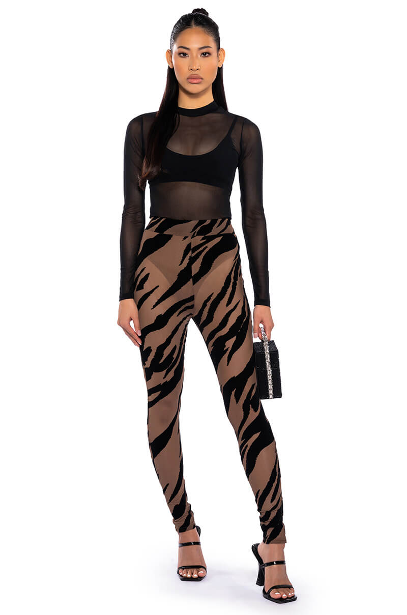 KAMI ANIMAL PRINT SLEEVELESS BODYSUIT