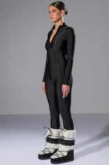 GIVE YOU A CHANCE ZIP UP CATSUIT