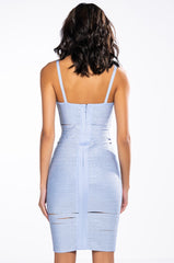 GLAM ME UP MIDI RHINESTONE BANDAGE DRESS