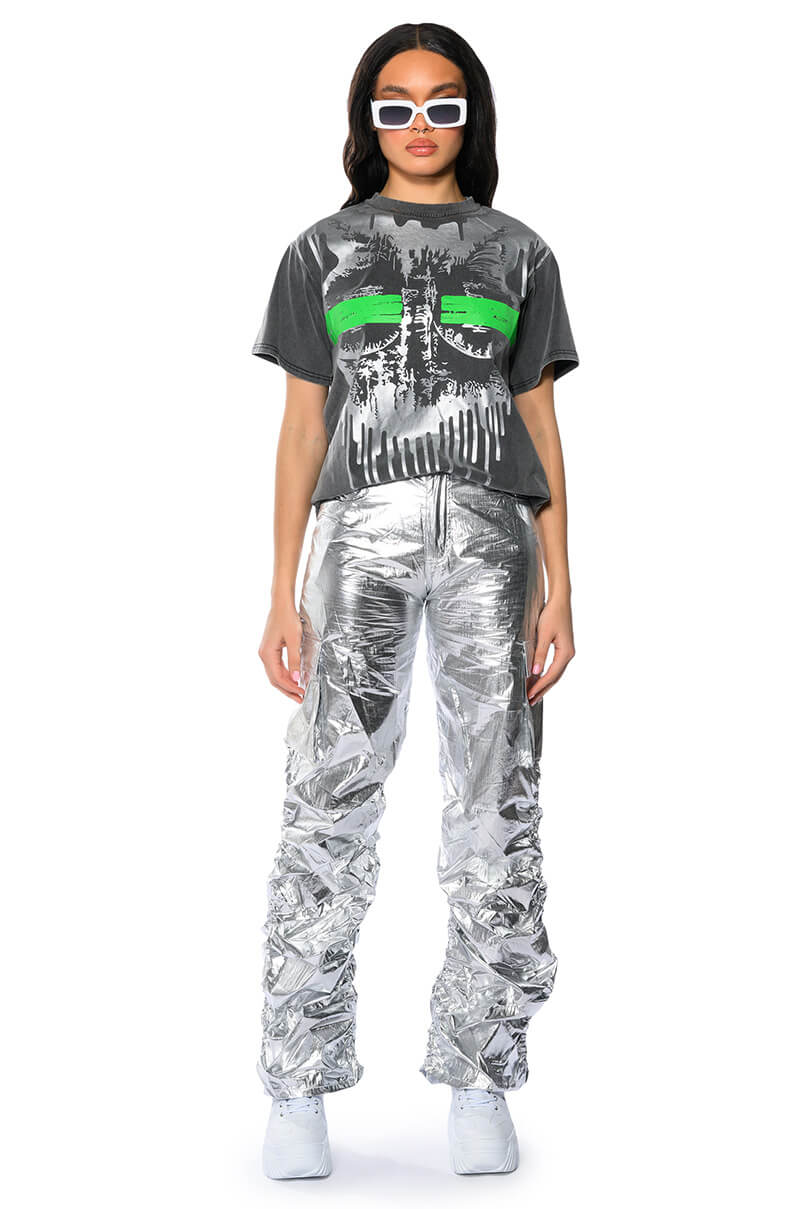 GLIMPSE OF MAGIC RELAXED METALLIC PANT