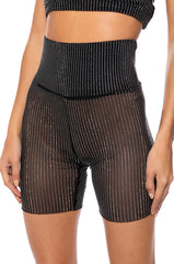 GLITZ MESH BIKER SHORT