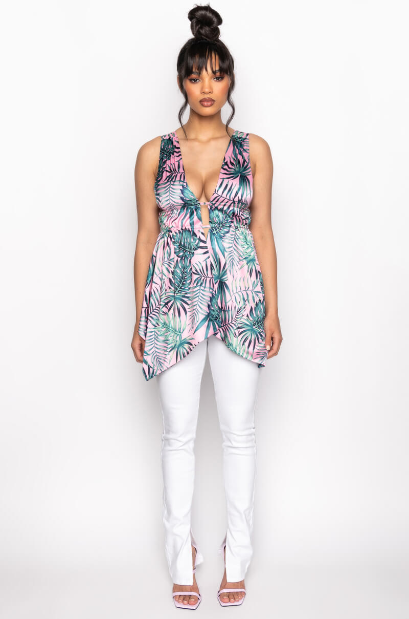 BRITTANY DEEP V SLEEVELESS BLOUSE